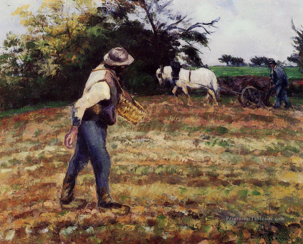 le semeur montfoucault 1875 Camille Pissarro Peintures à l'huile